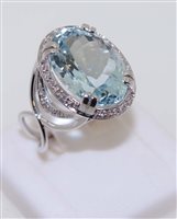 Anello Mancini Gioielli Donna Anello Acquamarina in Oro bianco Tanzanite 9.0 Ct AMAR9,14-14 - AMAR9,14-14